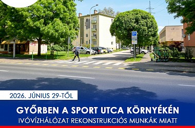 FORGALOMKORLÁTOZÁS: Győrben, a Sport utcában